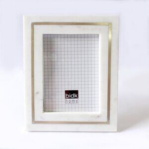 BIDK Home 5x7 Marble with Brass Inlay Picture Frame